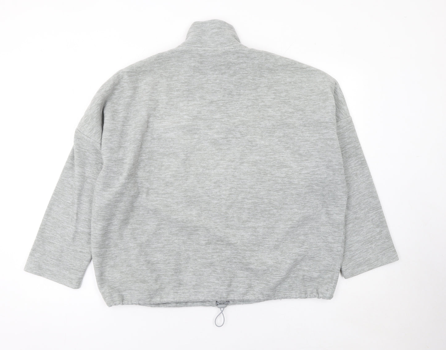 Monki Womens Grey 1/4 Zip Pullover Sweatshirt Size S