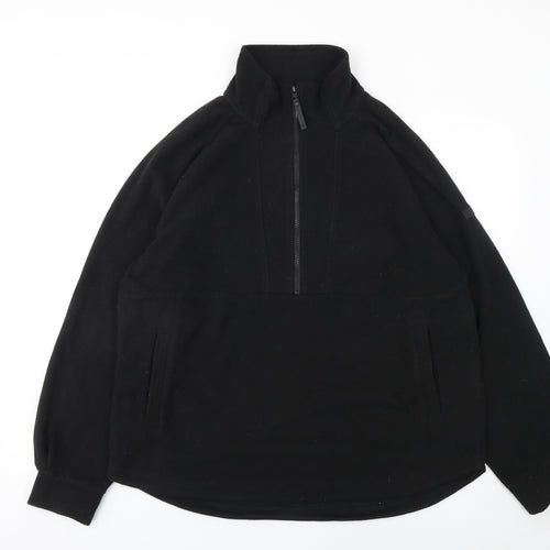 Regatta Women Black Size 16 Fleece 1/2 Zip Pullover Sweatshirt