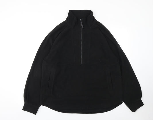 Regatta Women Black Size 16 Fleece 1/2 Zip Pullover Sweatshirt