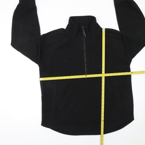 Regatta Women Black Size 16 Fleece 1/2 Zip Pullover Sweatshirt