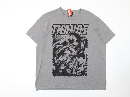 Marvel at George Men’s Grey Thanos T-Shirt 2XL Graphic Tee