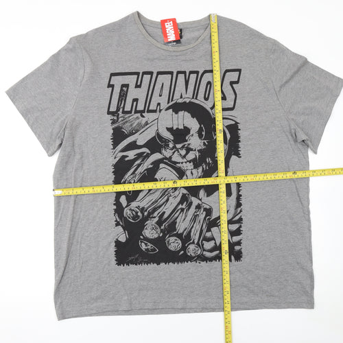Marvel at George Men’s Grey Thanos T-Shirt 2XL Graphic Tee