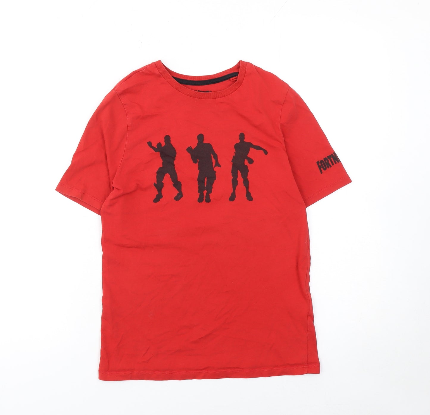 Fortnite Boys Red 146cm Graphic Print Cotton Short Sleeve T-Shirt