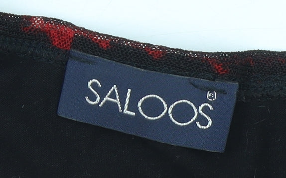 Saloos Women’s Red Black Striped Tunic Top Size 20 Viscose Blend