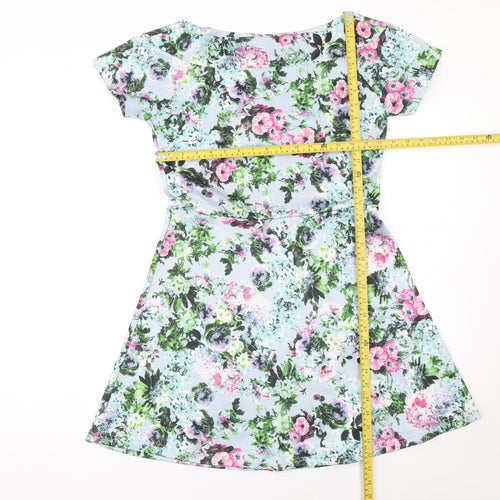 Style London Women's Multicoloured Floral Fit & Flare Dress M