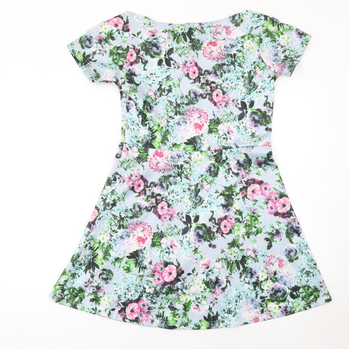 Style London Women's Multicoloured Floral Fit & Flare Dress M