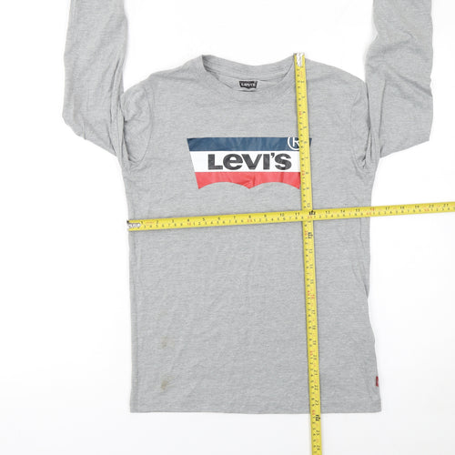 Levi's Boys Grey Long Sleeve Logo T-Shirt Size 14 Years
