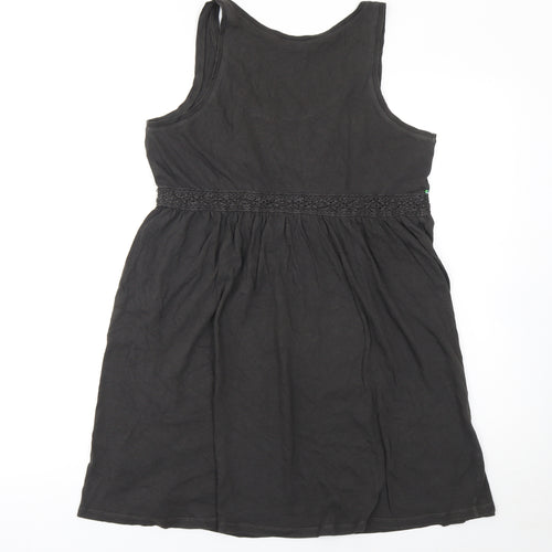 H&M Women's Black Cotton Sequin Camisole Tank Top Size 12