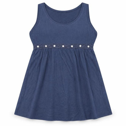 H&M Women Blue 100% Cotton Sleeveless Tank Top Size 12