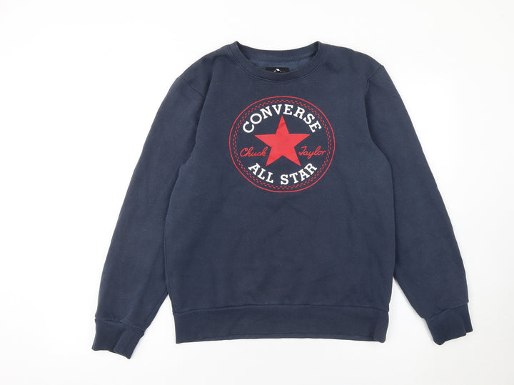 Converse Boys Blue XL Pullover Graphic Sweatshirt 13-15 Yrs Regular Fit
