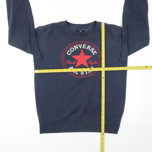 Converse Boys Blue XL Pullover Graphic Sweatshirt 13-15 Yrs Regular Fit