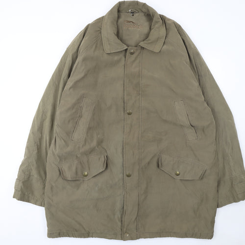 Rappson Men's Green 38 Overcoat Polyester Blend Mid-Length Jacket