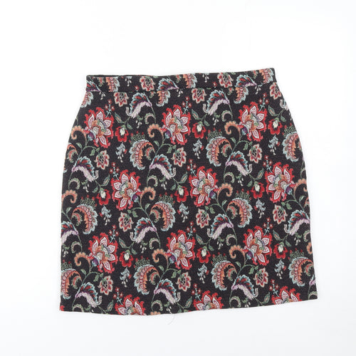 Papaya Women’s Multicoloured Floral Tweed Mini Pencil Skirt Size 10
