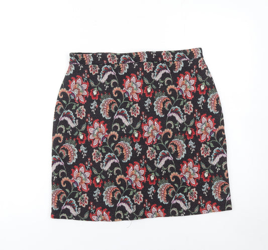 Papaya Women’s Multicoloured Floral Tweed Mini Pencil Skirt Size 10