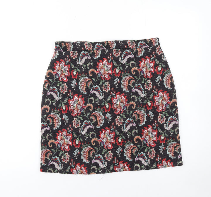 Papaya Women’s Multicoloured Floral Tweed Mini Pencil Skirt Size 10