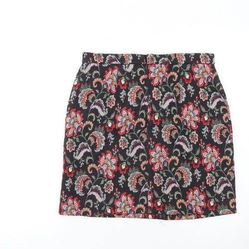 Papaya Women’s Multicoloured Floral Tweed Mini Pencil Skirt Size 10