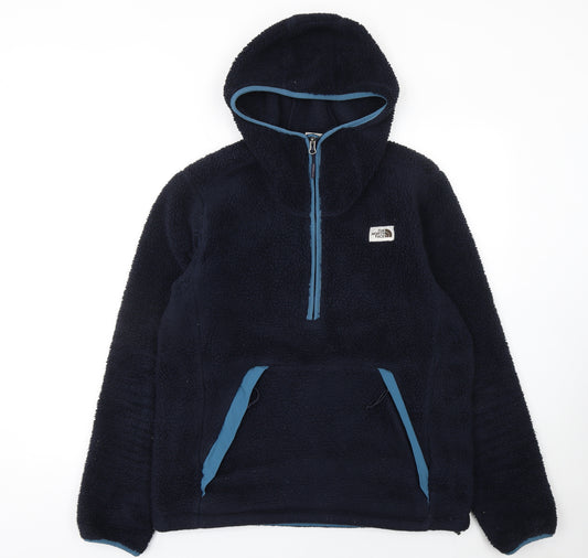 The North Face Men's Blue Fleece Pullover Hoodie Size M