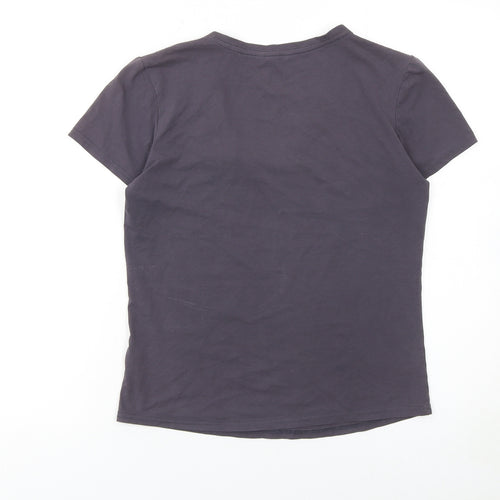 Fat Face Womens Grey V-Neck Short Sleeve Cotton T-Shirt Size 10