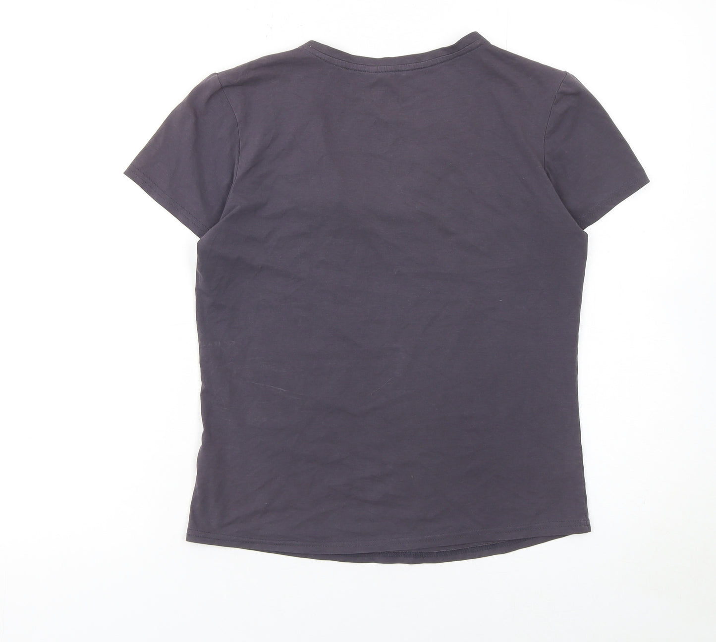 Fat Face Womens Grey V-Neck Short Sleeve Cotton T-Shirt Size 10