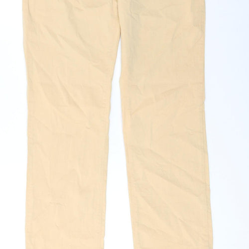 Trussardi Jeans Women's Beige Chino Trousers Size 12 Straight Leg