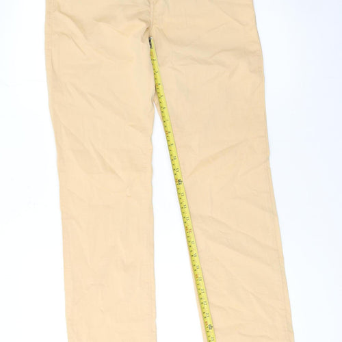 Trussardi Jeans Women's Beige Chino Trousers Size 12 Straight Leg
