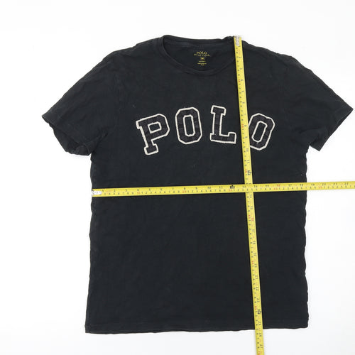 Ralph Lauren Men's Black Polo Logo T-Shirt Size M Slim Fit Cotton