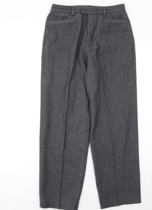 Jocavi Women’s Grey Wool Blend Tailored Trousers Size 12
