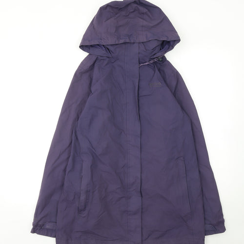 Regatta Womens Purple Waterproof Hooded Rain Coat Size 10