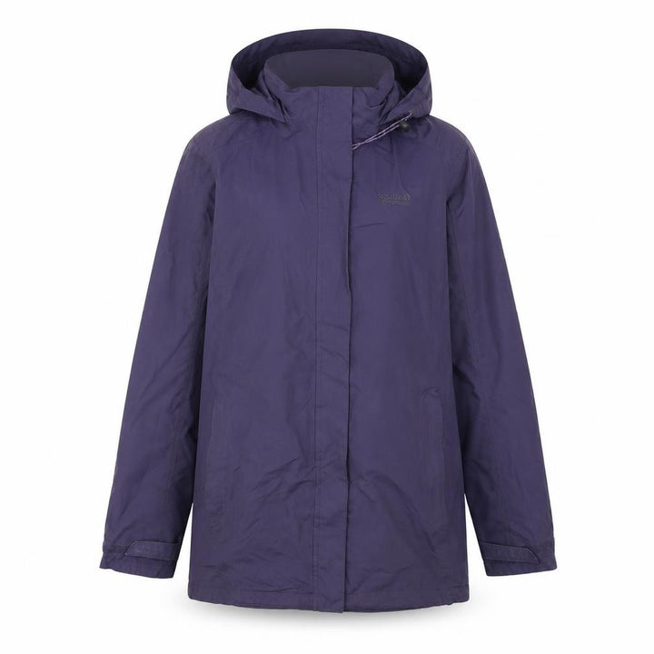 Regatta Womens Purple Waterproof Hooded Rain Coat Size 10