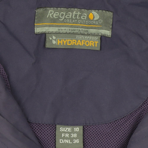 Regatta Womens Purple Waterproof Hooded Rain Coat Size 10