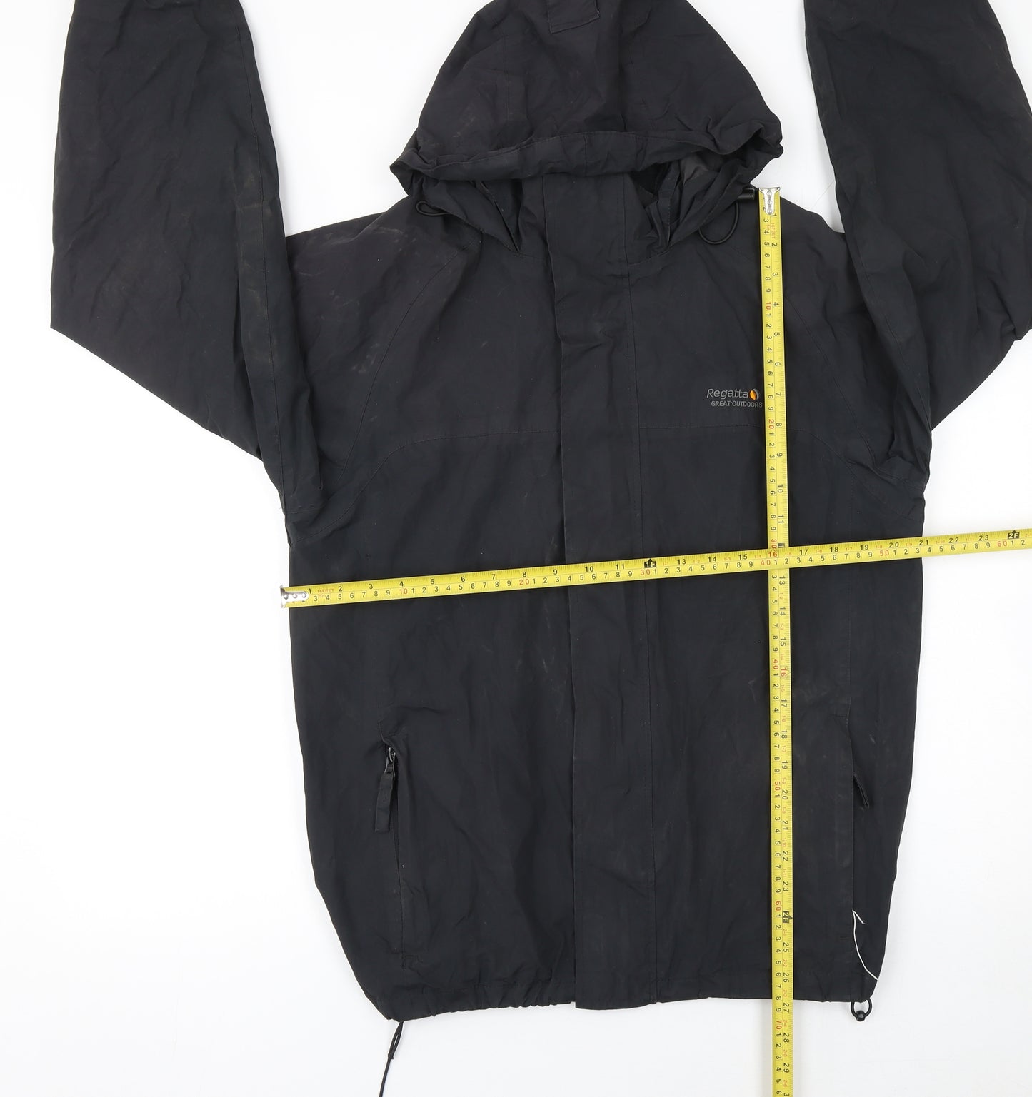 Regatta Men's Black S Waterproof Rain Coat Jacket Hooded Outdoor