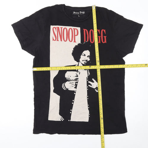 Snoop Dogg Men's Black Graphic Music T-Shirt Size L Vintage