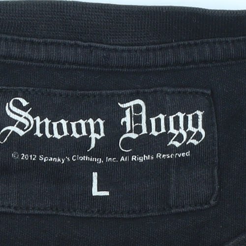 Snoop Dogg Men's Black Graphic Music T-Shirt Size L Vintage