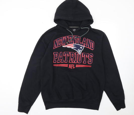 NFL Collection Mens Black New England Patriots Pullover Hoodie M