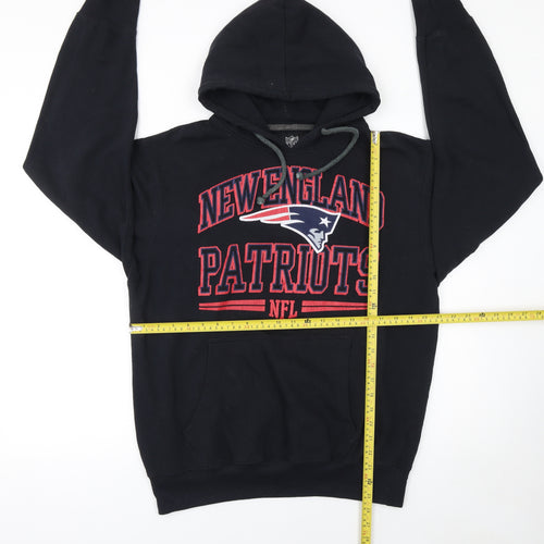 NFL Collection Mens Black New England Patriots Pullover Hoodie M