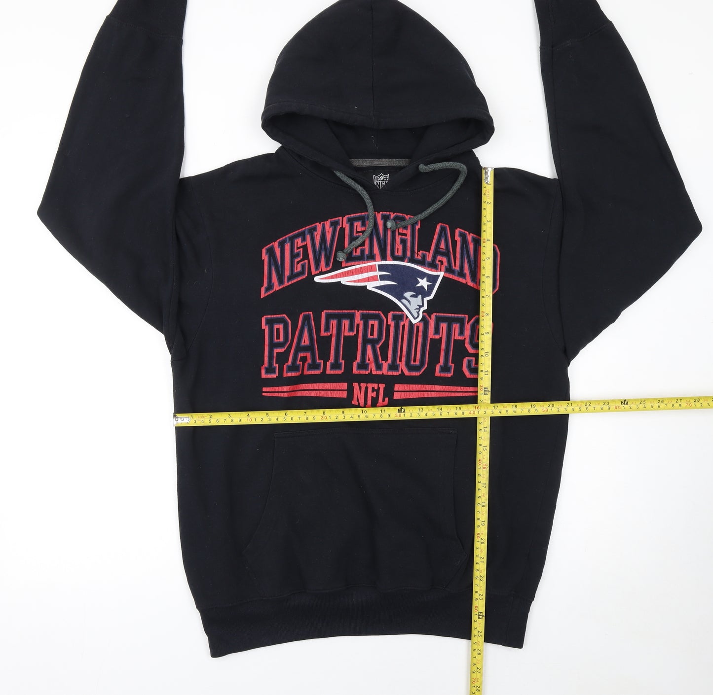 NFL Collection Mens Black New England Patriots Pullover Hoodie M