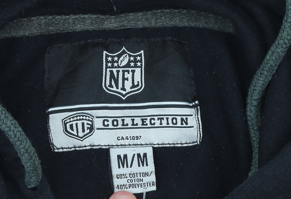 NFL Collection Mens Black New England Patriots Pullover Hoodie M
