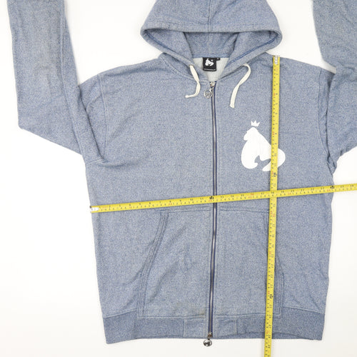 Money Mens Blue Full Zip Hoodie XL Hooded Sweatshirt Cotton