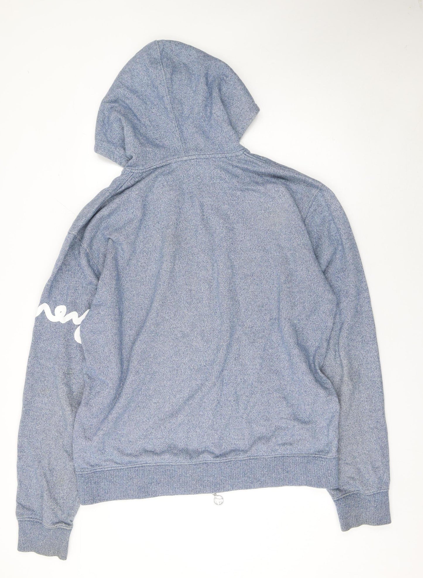 Money Mens Blue Full Zip Hoodie XL Hooded Sweatshirt Cotton