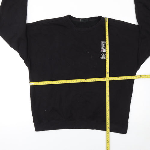 H&M Women’s Black Oversized Crew Neck Graphic Sweatshirt Size L