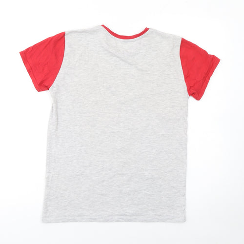 Liverpool FC Boys Grey Red Short Sleeve T-Shirt 10-11 Years Football Fan Top
