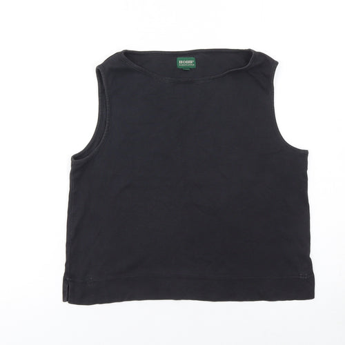 Hobbs Women’s Black Cotton Jersey Sleeveless Tank Top Size 12