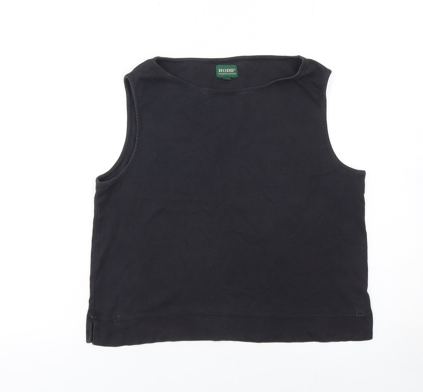 Hobbs Women’s Black Cotton Jersey Sleeveless Tank Top Size 12