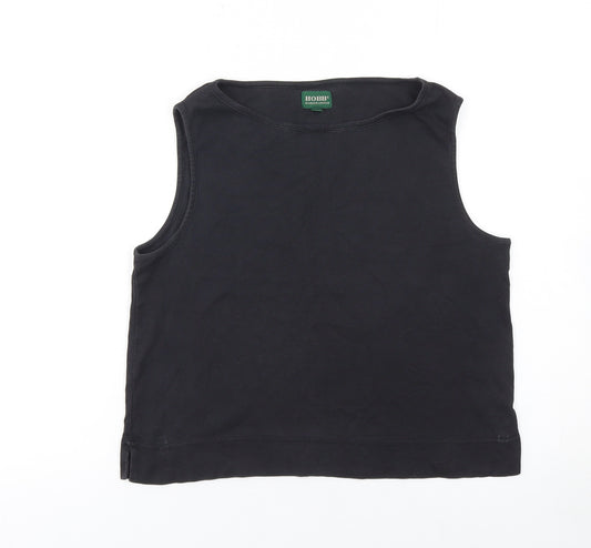 Hobbs Women’s Black Cotton Jersey Sleeveless Tank Top Size 12