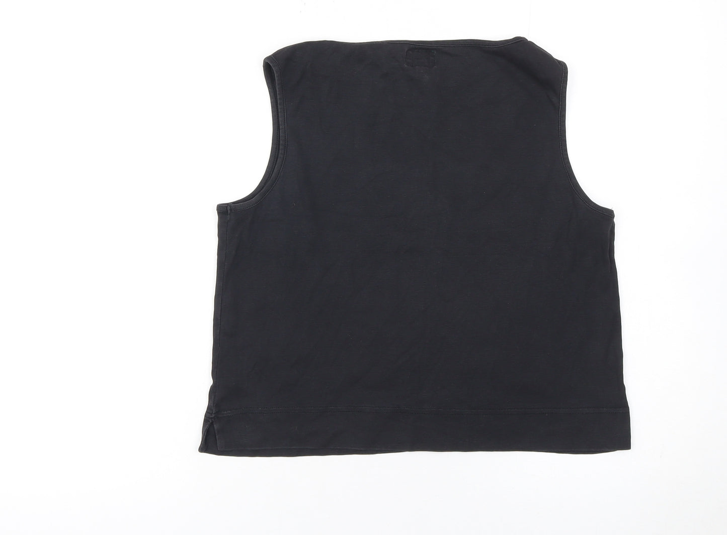 Hobbs Women’s Black Cotton Jersey Sleeveless Tank Top Size 12