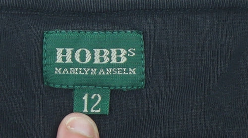 Hobbs Women’s Black Cotton Jersey Sleeveless Tank Top Size 12