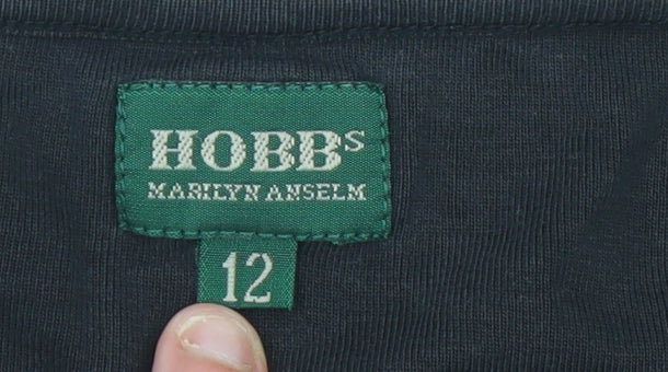 Hobbs Women’s Black Cotton Jersey Sleeveless Tank Top Size 12