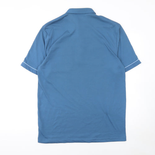 Tom Hagan Men's Blue Short Sleeve Polo Shirt Size M Regular Fit
