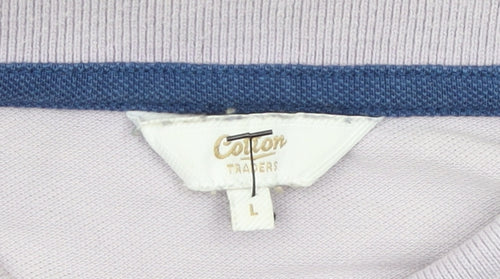 Cotton Traders Men’s Purple Short Sleeve Polo Shirt L 100% Cotton