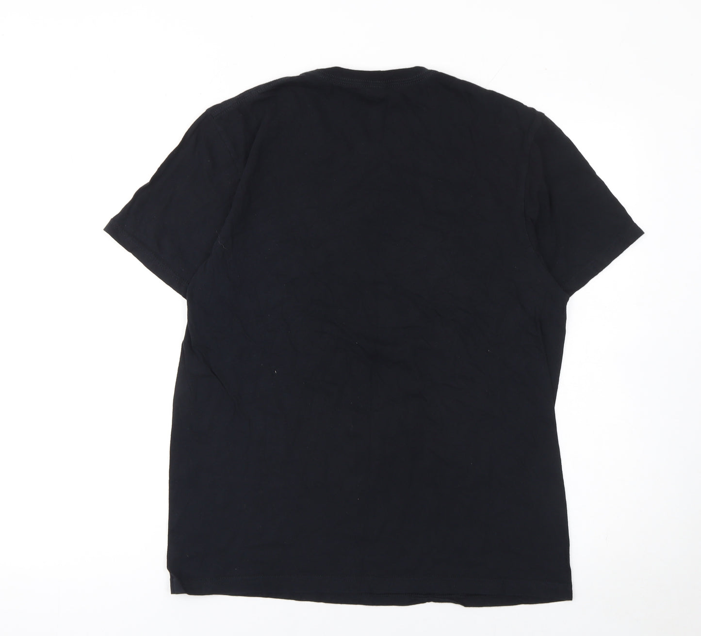 Gildan Men's Black Military Aircraft Graphic Cotton T-Shirt Size M